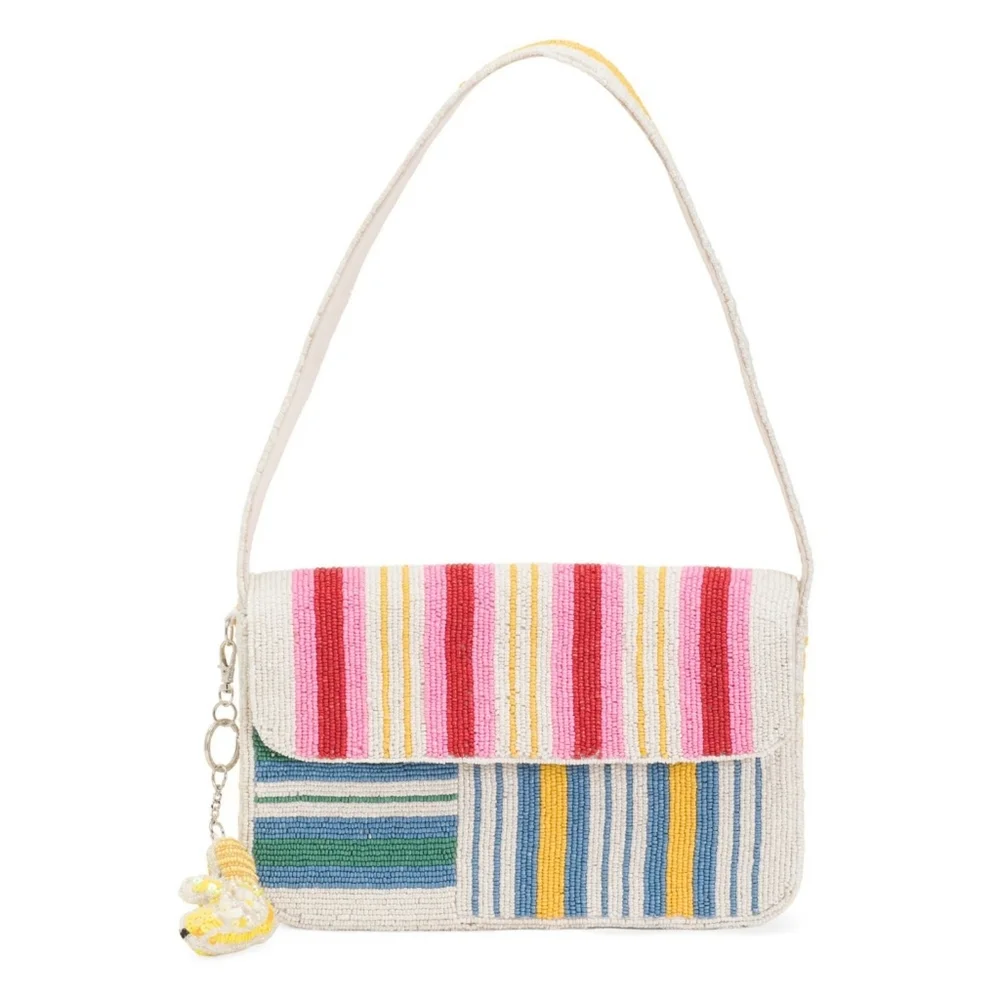 Viral Beaded Strip Shoulder Handbag